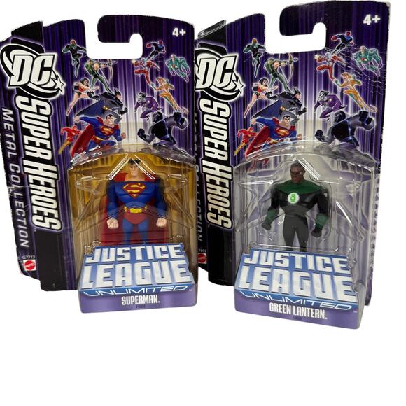 5 for $25| Justice League Unlimited Mini Metal Figure Superman & Green Lantern - Picture 1 of 7